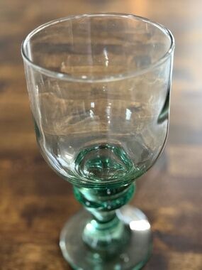 Libbey "Splash" Green 16 oz. Goblets, Set of 2 Vintage